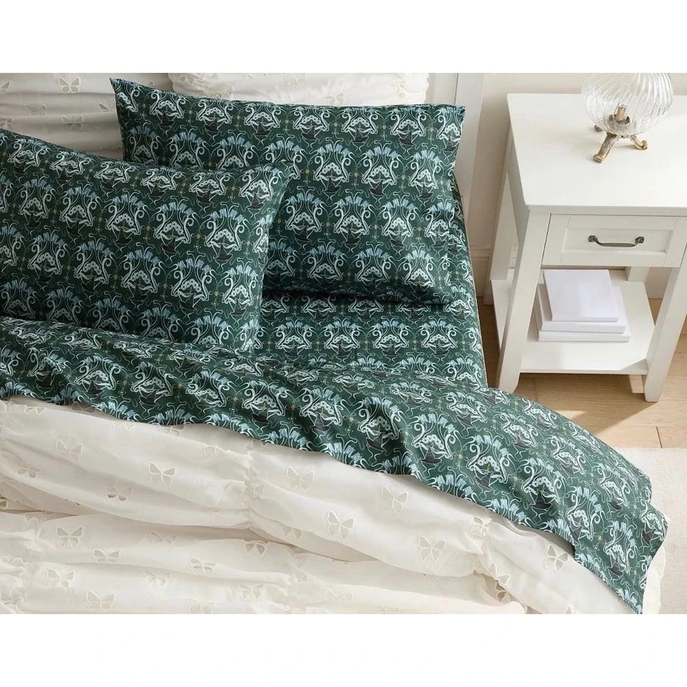 Pottery Barn Teen Wicked Elphaba Nouveau Organic Full Sheet Set NWT Retail $159